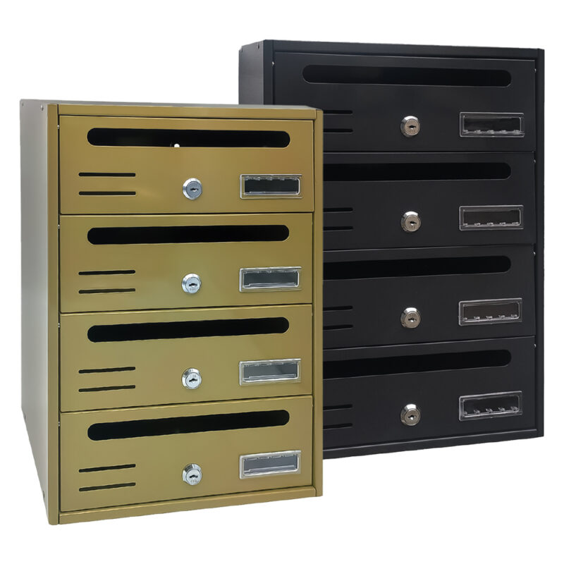 CASSETTA POSTALE 4 posti - antracite - cm. 30,2x17,5x H. 42,5