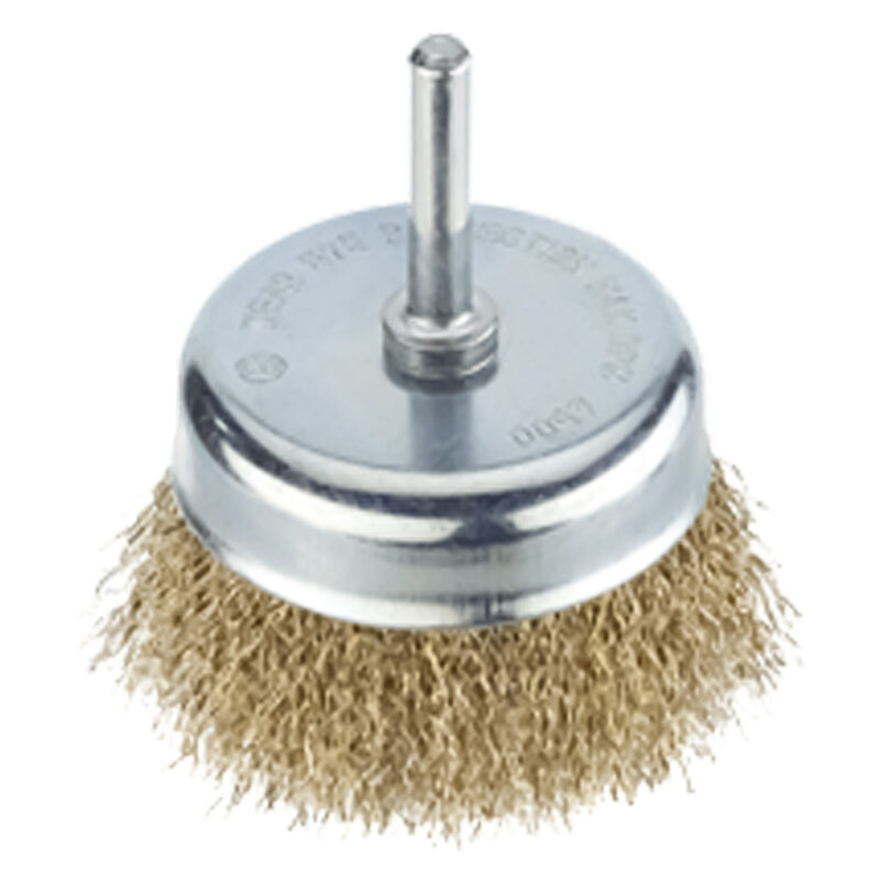 SPAZZOLA A TAZZA PER TRAPANO ร mm 70 - gambo mm 6