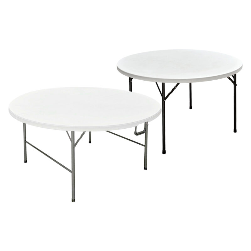 TAVOLO TONDO PIEGHEVOLE 'PARTY' ร cm 120 x h. 74 - colore bianco