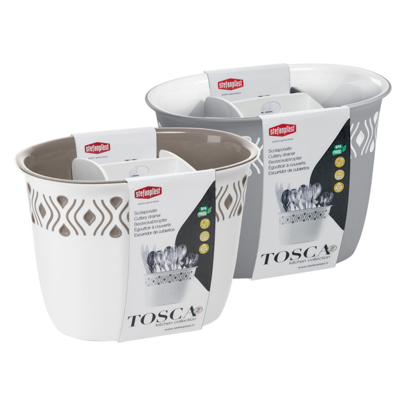 SCOLAPOSATE 'TOSCA' bianco/tortora