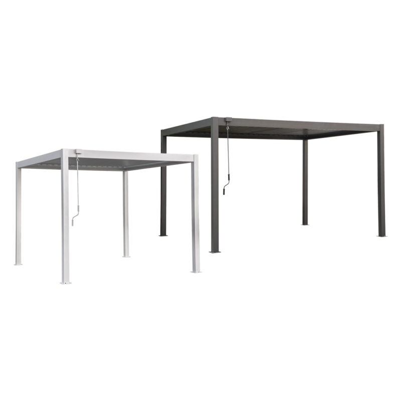 PERGOLA BIOCLIMATICA 'QUIETE' mt 3 x 3 - h. 2,4 - col. antracite